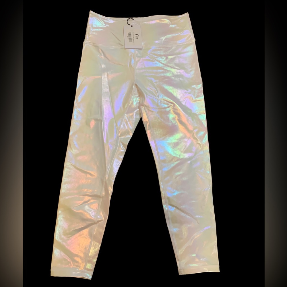 Zyia white unicorn luxe 7/8 24” leggings NWT